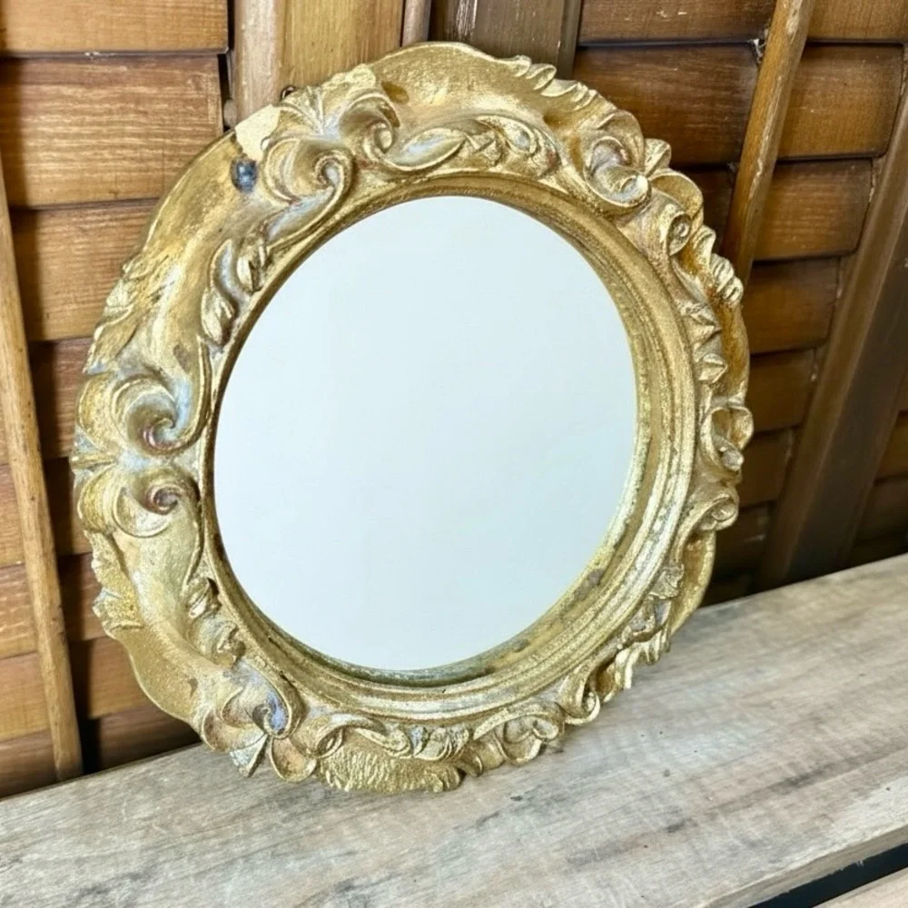 Italian Florentine Hollywood Regency Gold Giltwood Baroque Wall Mirror